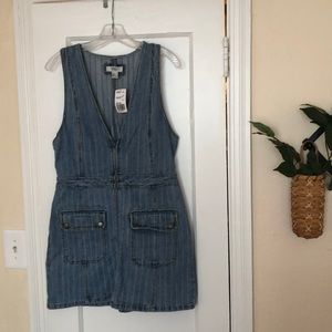 NWT Forever 21 jean zip up dress